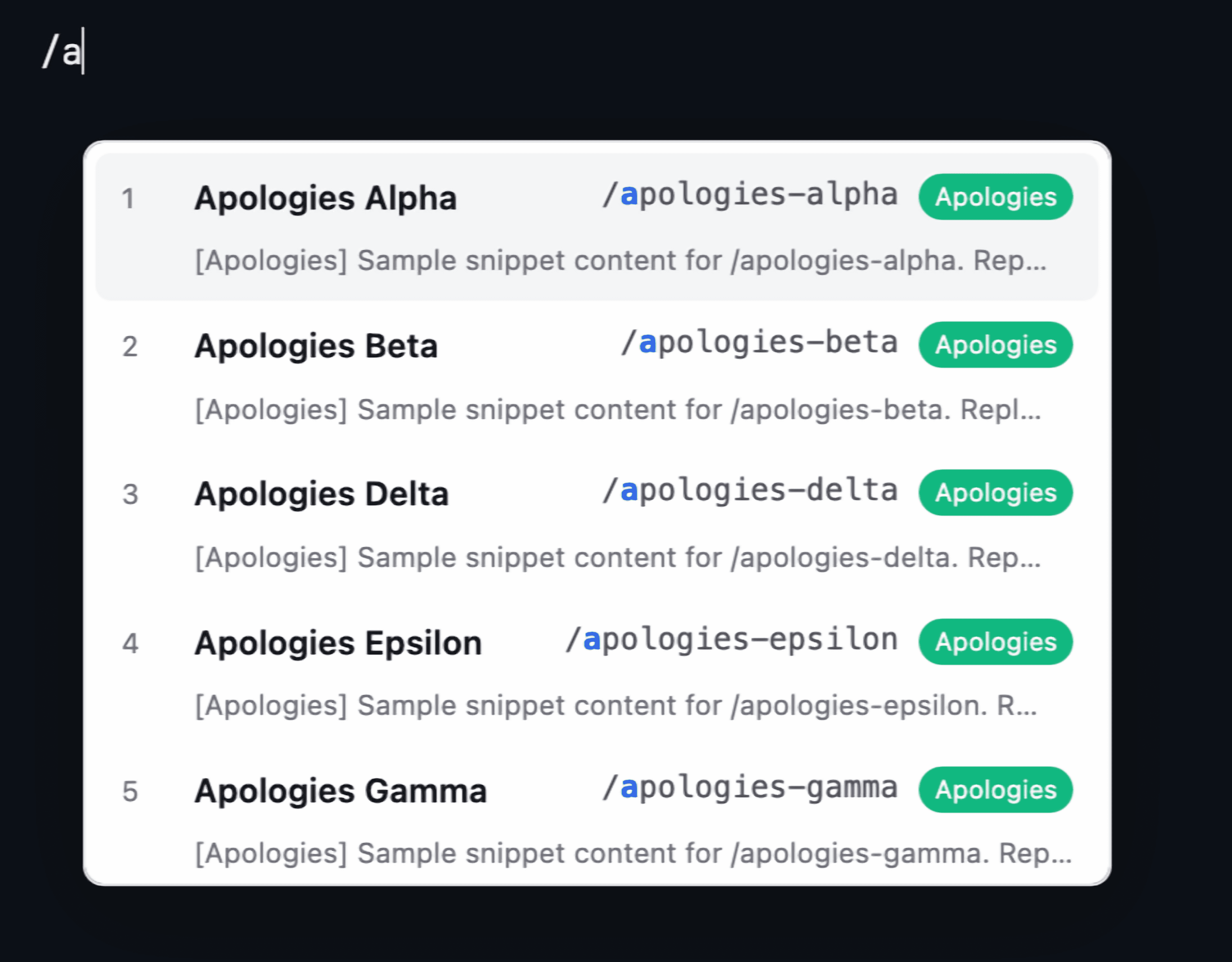 منوی کشویی inline Agent Assist